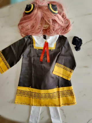 Costume carnevale bambina Anya Spy x Family + Wig