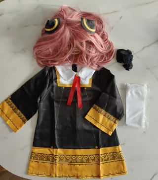 Costume carnevale bambina Anya Spy x Family + Wig