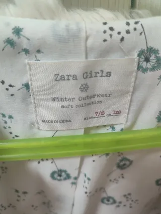 Abrigo Zara Kids pelo beige