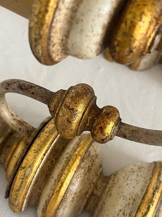 Coppia Applique Antiche Oro e Bianco