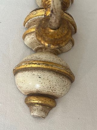 Coppia Applique Antiche Oro e Bianco