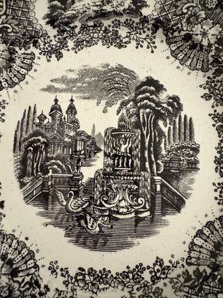 Antigua pareja de platos de La Cartuja de Sevilla