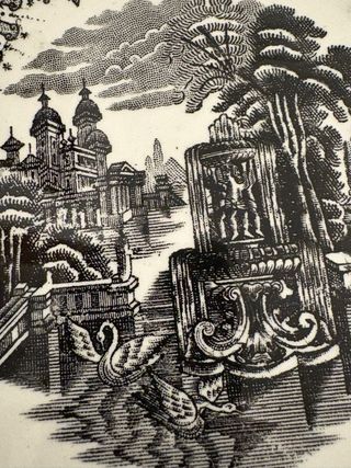 Antigua pareja de platos de La Cartuja de Sevilla