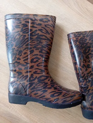 Botas de agua leopardo talla 37