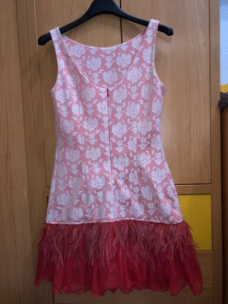 Vestido fiesta/comunión beige y marrón