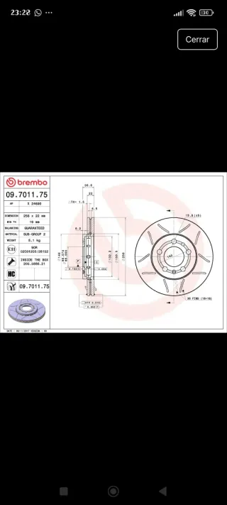Discos de freno Brembo