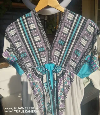 Vestido estampado multicolor talla única