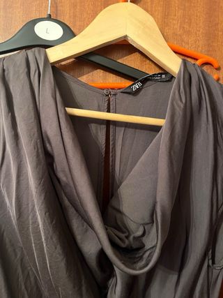 Vestido Zara Gris Talla XS/34/6