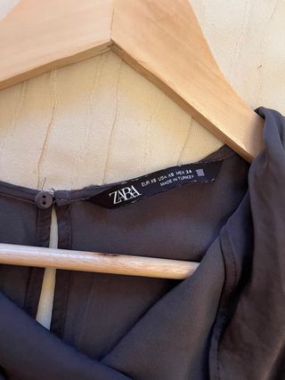 Vestido Zara Gris Talla XS/34/6