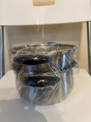 Olla Vaporera Acero Inoxidable 20cm Doble Nivel