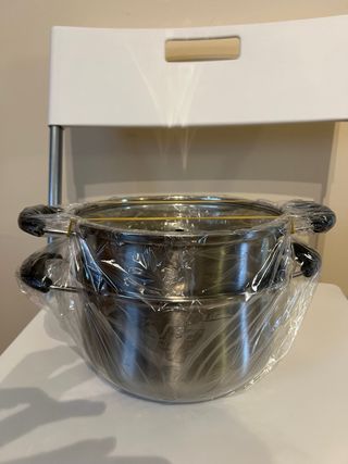 Olla Vaporera Acero Inoxidable 20cm Doble Nivel