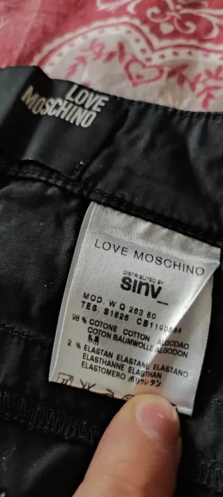 Pantalone donna tela Love Moschino nero Taglia 28