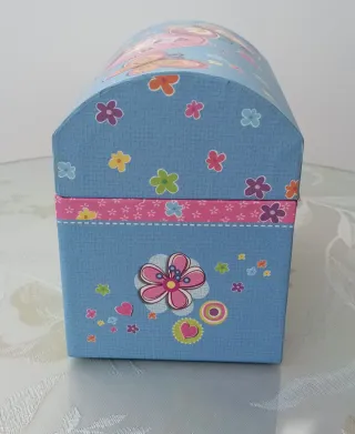 Joyero infantil con espejo y compartimentos