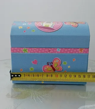 Joyero infantil con espejo y compartimentos