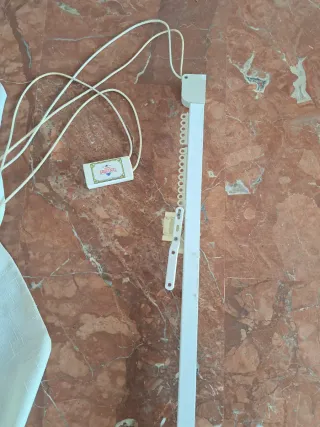 Cortina con borlas doradas  2,58x4,10 y riel 1,51