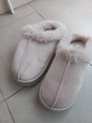 Pantofole donna beige taglia 40-41