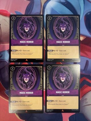 4x Magic Mirror Lorcana Item Card