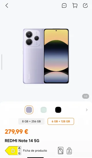 Xiaomi Redmi Note 14 5G 128GB NUEVO