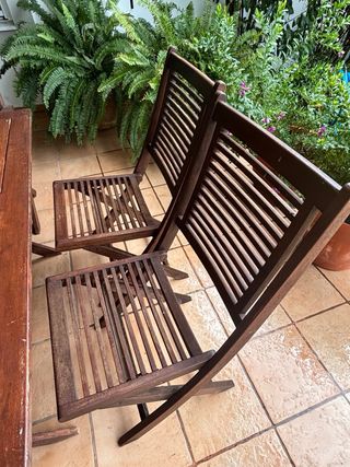 Conjunto Mesa y Sillas Teka Exterior