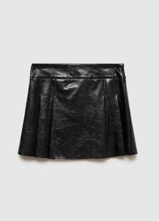 Minifalda efecto piel Mango