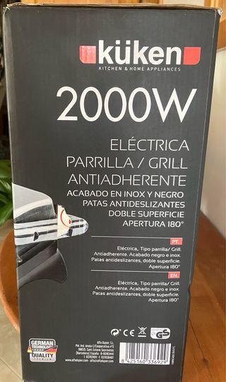 Sandwichera Küken Eléctrica Grill 2000W