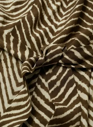 Mono Mango Rayas Beige y Marrón