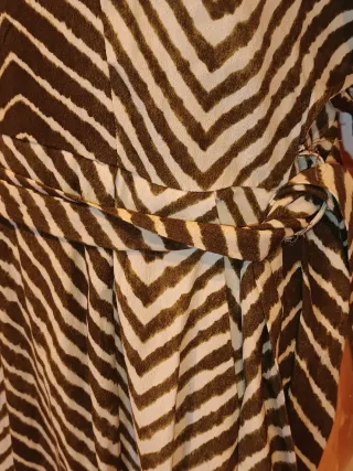 Mono Mango Rayas Beige y Marrón