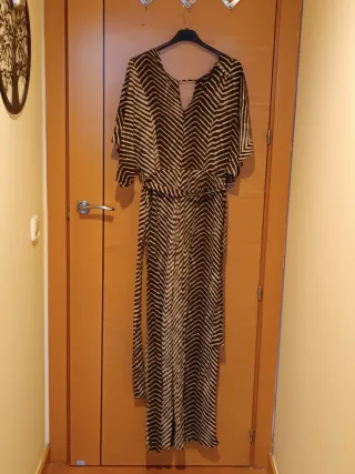 Mono Mango Rayas Beige y Marrón