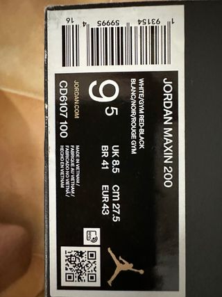 Nike Air Jordan Rojo Blanco