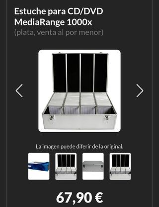 Maletín aluminio MediaRange BOX78 para 1000 CD/DVD plata