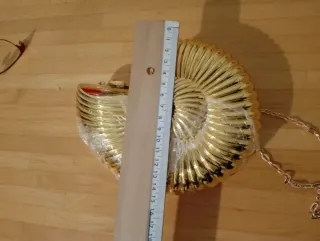 Bolso fiesta dorado tipo concha