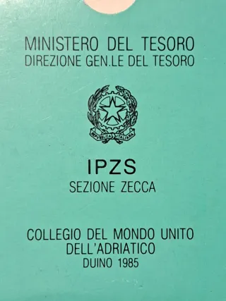 500 Lire argento Italia 1985 Adriatico