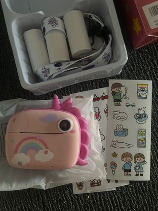 Cámara infantil unicornio con rollos