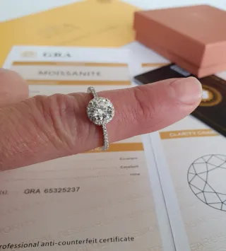 Anillo MOISSANITA 1 QUILATE