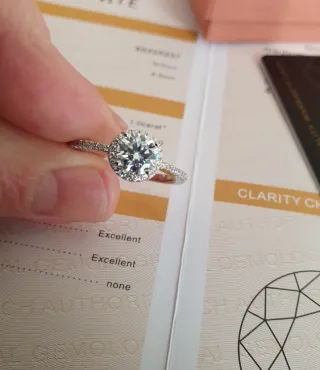 Anillo MOISSANITA 1 QUILATE