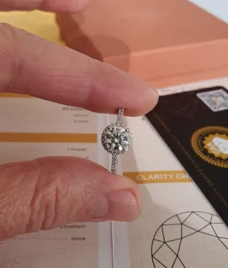 Anillo MOISSANITA 1 QUILATE