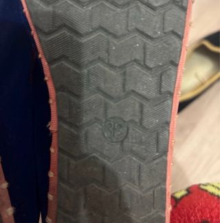 Merceditas azul con ribete rosa