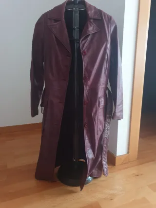 Abrigo de piel/cuero  largo por debajo de rodillas