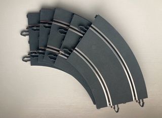 Scalextric 5 curvas Powerline pista gris. Lote A