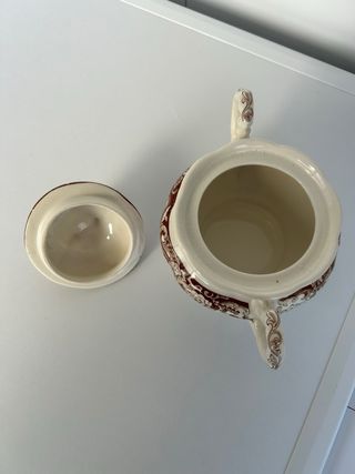 Azucarero La Cartuja Porcelana Marrón