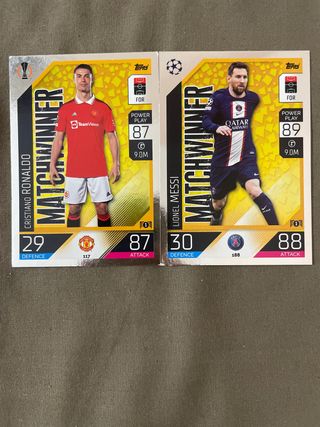 Carte Calcio Topps Matchwinner Messi Ronaldo 22/23