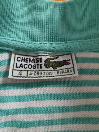 Polo Lacoste Rayas Hombre Talla M