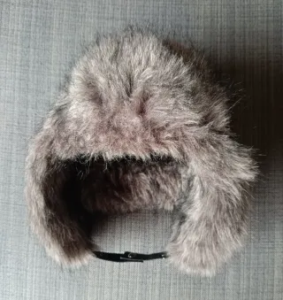 Gorro aviador invierno negro y gris