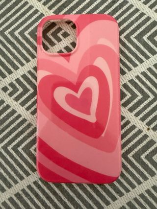 Funda iPhone 15 Corazones Rosa