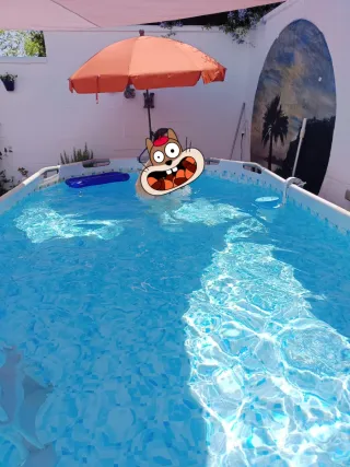 Piscina Bestway y depuradora arena