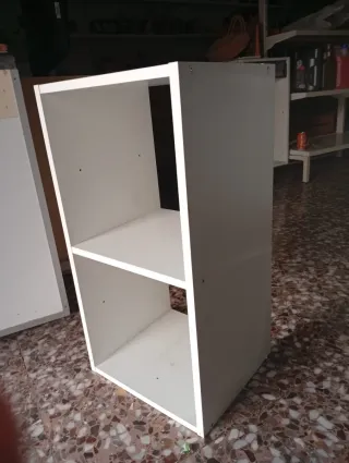 Estantería 2 huecos blanca