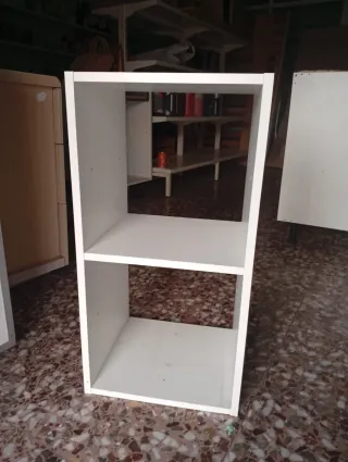 Estantería 2 huecos blanca