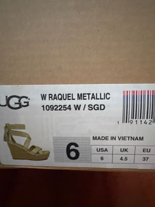 Sandalias cuña doradas UGG talla 37