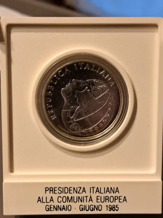 500 Lire Argento Italia 1985 Comunità Europea