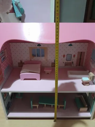 Casa de muñecas grande rosa